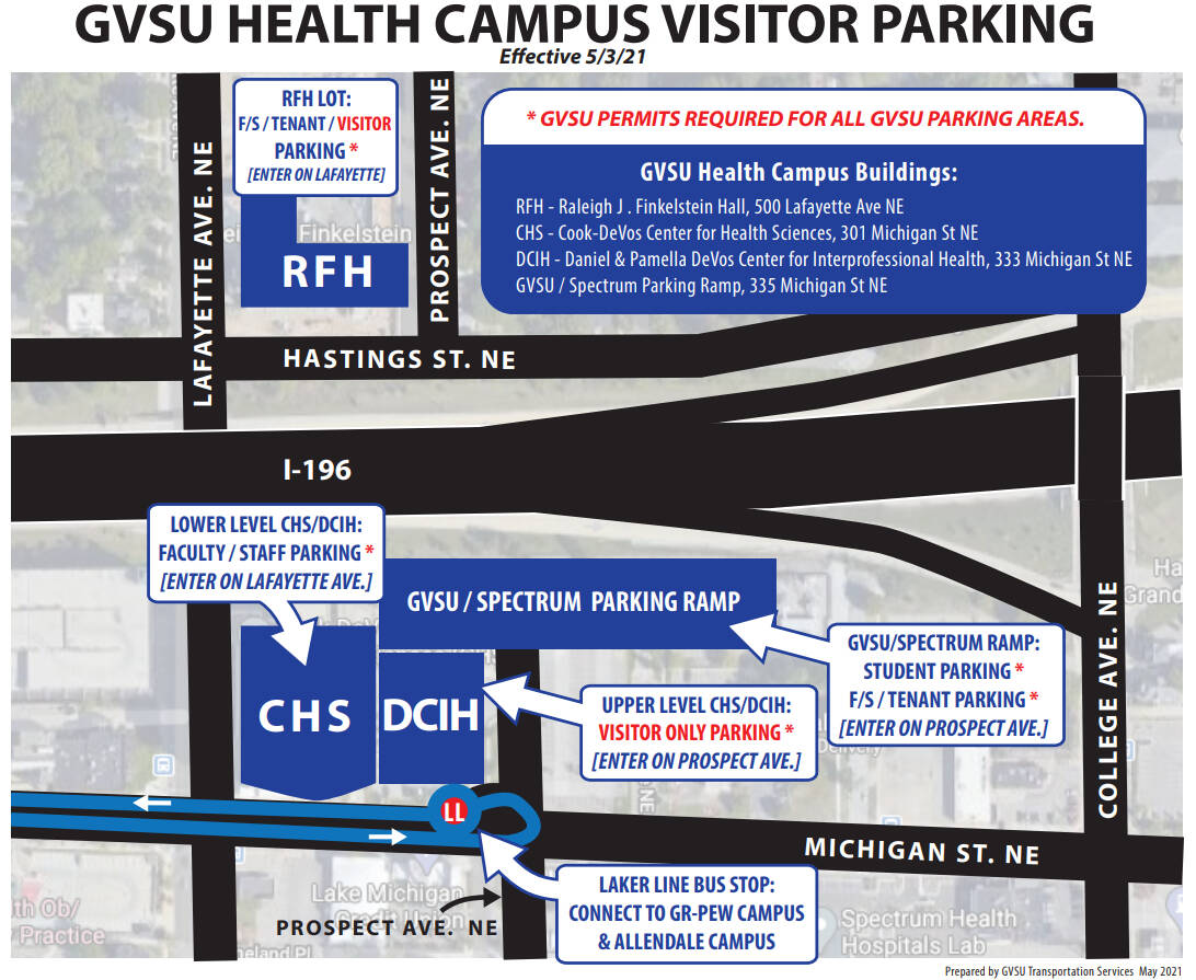 Health Campus Parking Map